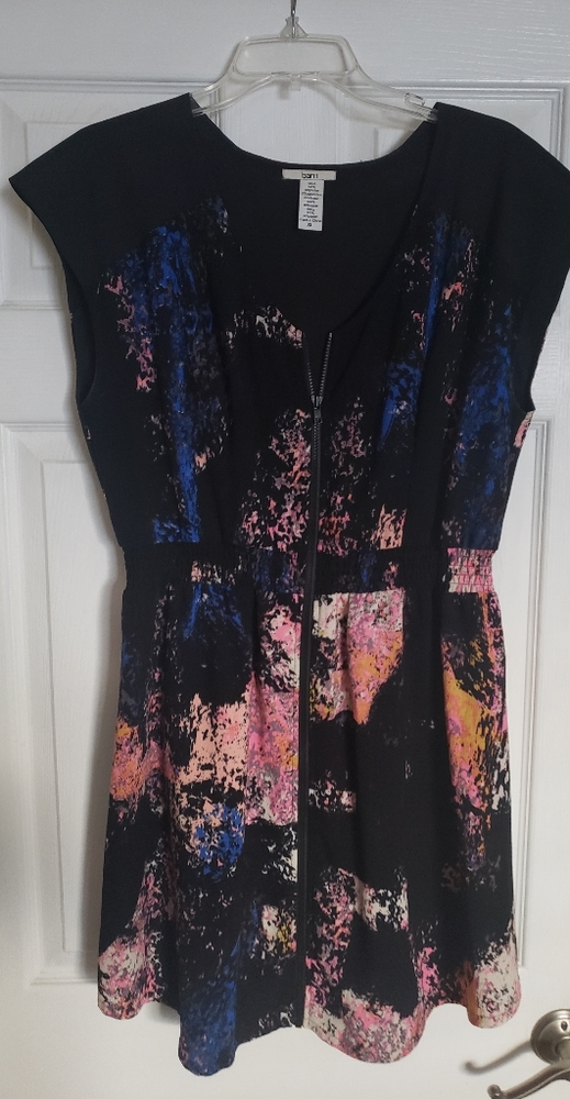 Bar III multiprint zipup dress